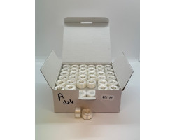 Prewound Bobbins Size A Plastic Sided - Pack of 144 White 60wt Prewound Bobbins Size A Plastic Sided - Pack of 144 White 60wt