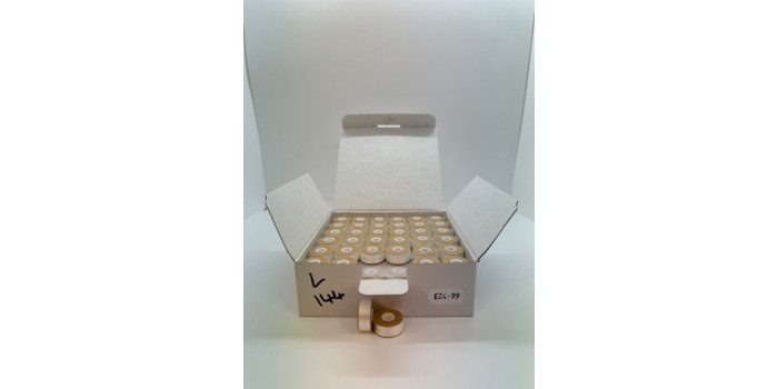 Prewound Bobbins Size L Cardboard Sided - Pack of 144 White 60wt Prewound Bobbins Size L Cardboard Sided - Pack of 144 White 60wt